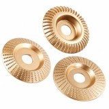 Set 3 Discuri cu Raspel pentru Lemn &Oslash;125 mm &ndash; Drept, Conic și Rotunjit, pentru Modelat, Rindeluit și Sculptat, Compatibile cu Flex