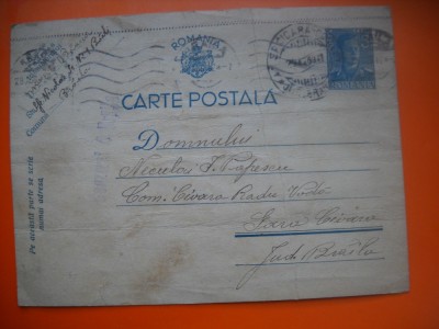 HOPCT CARTE POSTALA NR 514 J - ANUL 1942 / TIMBRUL FIX REGELE MIHAI- -CIRCULATA foto