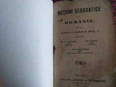 Notiuni de Geografie, manual 1914 foto