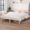 VidaXL Cadru de pat dublu, 135x190 cm, lemn masiv de pin 810122
