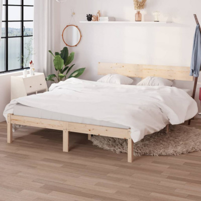 Cadru de pat, 140x200 cm, lemn masiv de pin GartenMobel Dekor foto