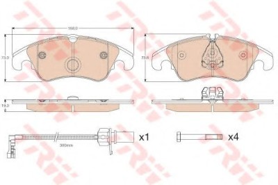 Set placute frana,frana disc AUDI A4 (8K2, B8) (2007 - 2015) TRW GDB1768 foto
