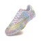 Ghete de fotbal copii Sky Wing 9703, cusute in varf, pentru teren sintetic, alb 34