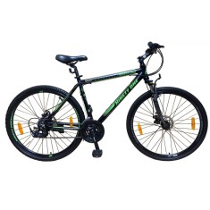 Bicicleta hibrida 700C, de munte si oras, cadru 18 inch aluminiu, 21 viteze Shimano, frane pe disc