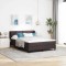 vidaXL Pat boxspring cu saltea Maro &icirc;nchis 140 x 200 cm țesătură 3340090