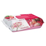 Servetele umede bebelusi Sleepy Strawberry, 120 bucati, aroma de capsuna