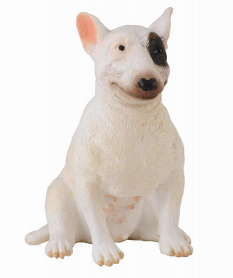 Caine Bull Terrier femela - Animal figurina foto