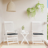 VidaXL Perne scaun grădină carouri negre, 2 buc. 50x50x3 cm, textil