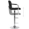 Scaun de bar, negru, material textil - 6