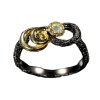 Inel Argint 925 Infinit Opal Multicolor Aurit Rodiu Negru Damă Fete Elegant Bijuterie Irizat Curcubeu Cadou