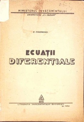 ECUATII DIFERENTIALE-N. TEODORESCU-266403 foto