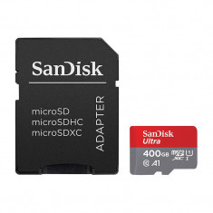 Card Sandisk Ultra microSDXC 400GB 120Mbs A1 Clasa 10 UHS-I U1 cu adaptor SD foto