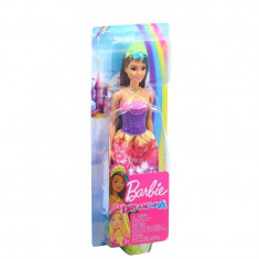 Papusa Barbie printesa Dreamtopia cu coronita galbena, 3 ani+