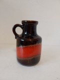 Vaza ceramica vintage Scheurich Fat Lava W. Germany 414-16, anii 70 Mid Century Modern Design