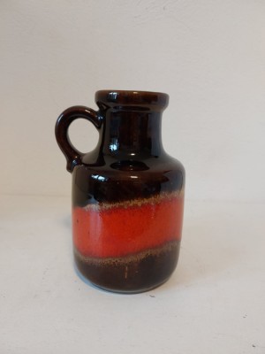 Vaza ceramica vintage Scheurich Fat Lava W. Germany 414-16, anii 70 Mid Century Modern Design foto