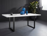 Masa Forte, 180 cm, Alb, picioare metalice