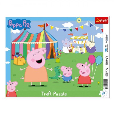 Puzzle Trefl, Peppa Pig Circ, 25 Piese, Multicolor foto