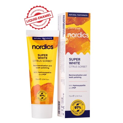 Pasta de dinti pentru albire cu citrice 75ml Nordics foto
