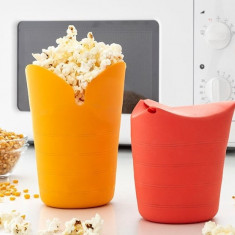 Set 2 Aparate pliabile din Silicon pentru Popcorn