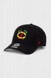 47brand șapcă din amestec de l&acirc;nă Chciago Blackshawks culoarea negru, cu imprimeu, 47 Brand
