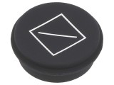 Tastă rotundă neagră &Oslash;21mm