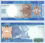 MAURITANIA █ bancnota █ 2000 Ouguiya █ 2011 █ P-20 █ UNC █ necirculata