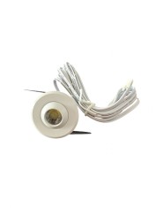 Spot orientabil led incastrat, 12V DC, 1.5W, O30x20mm, lumina naturala, alb, Q35-white