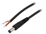 Cablu DC 5,5/2,1 Negru 1,5m 1x1mm2, WEST POL