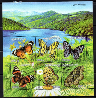 AZERBAIJAN 2002, Fauna, Fluturi, serie neuzata, MNH foto