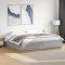 vidaXL Cadru de pat cu lumini LED gri sonoma 200x200 cm lemn prelucrat 3209588