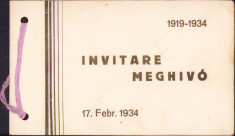 HST A682 Invitație Oradea 1934 Weisz Geza evreu foto