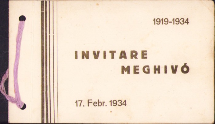 HST A682 Invitație Oradea 1934 Weisz Geza evreu