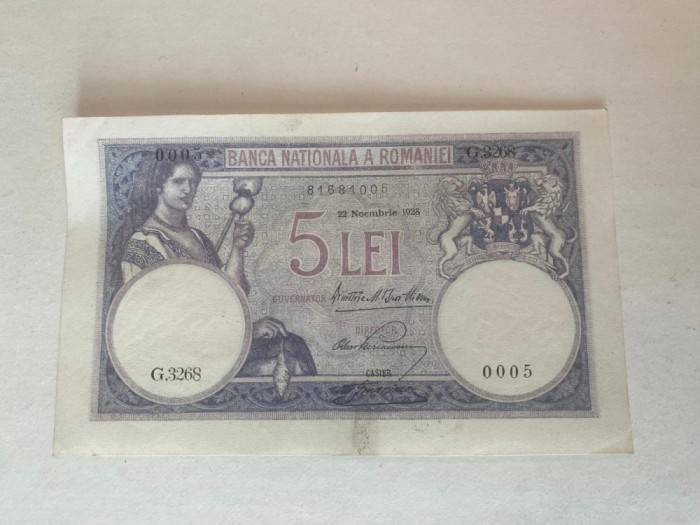 5 LEI Noembrie 1928