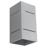 Lampă De Perete Blocco Gri Aluminiu 1 Bec Dreptunghiular Pentru Mansardă De Interior