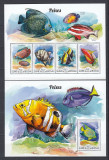 Guinea-Bissau 2015 - Fauna Marina - PESTI TROPICALI - BL + KB - MNH