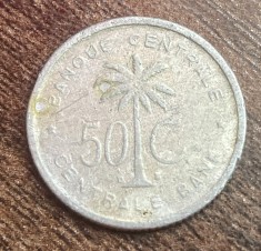 C50 - Moneda foarte veche - 50 centimes - Congo Belgian - 1954