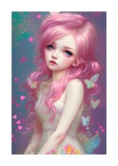 Sticker decorativ, Zana, Roz, 70 cm, 6430ST foto