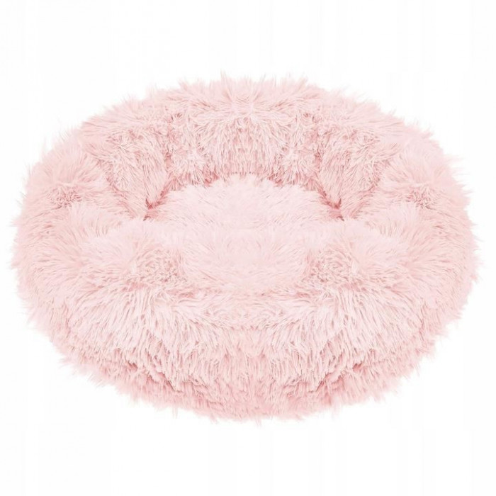 Culcus moale, pentru caine/pisica, roz murdar, 80 cm