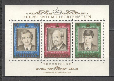 Liechtenstein.1988 50 ani pe tron Principele Franz Josef II-Bl. SL.197 foto