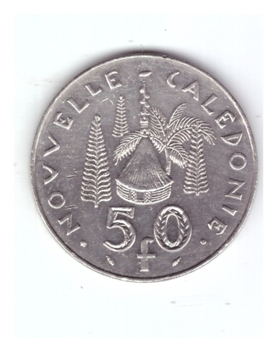 Moneda Noua Caledonie 50 francs/franci 1991, stare buna, curata
