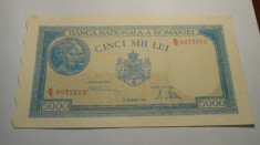 5000 lei 1945 Decembrie UNC foto