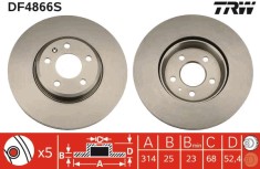 TRW DF4866S Disc frana