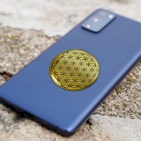 Cumpara ieftin Abtibild sticker 3D cu Floarea Vietii, Simbolul vietii auriu metalic