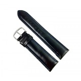 Cumpara ieftin Curea Ceas Piele Naturala Neagra Cusatura Albastra 12-30mm Time Veranda