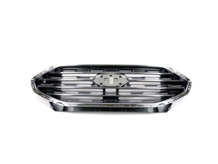 Grila radiator Ford Edge, 05.2019-, montare fata, 5 mulaje cromate, cu rama crom; negru, RapidAuto