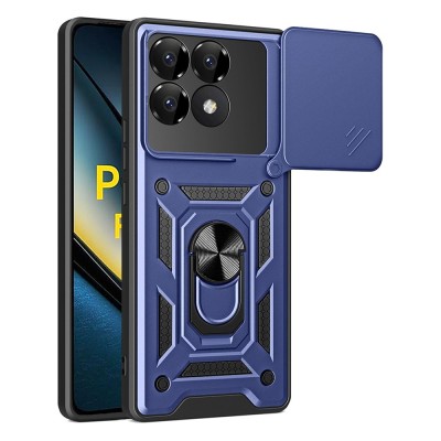 Husa Xiaomi Poco F6 Pro protectie camera Techsuit CamShield Series, albastru foto