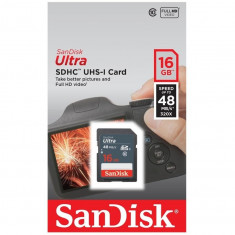 SanDisk 16GB Ultra (Video HD) SDHC 48 MB/s, UHS-I U1, WaterProof, ShockProof foto