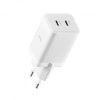 Incarcator Retea Allity. ATC-01-45WCC Fast, 45W, 3A, 2 x USB-C, Alb, Universal
