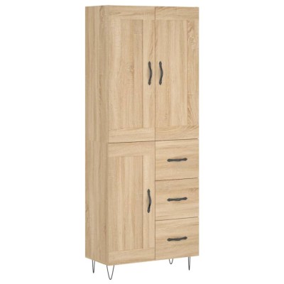 Dulap inalt, stejar sonoma, 69,5x34x180 cm, lemn compozit foto