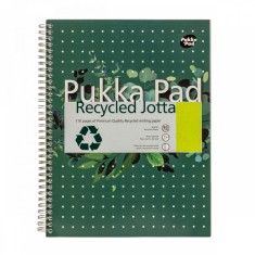 Caiet cu Spirala Pukka Pad Jotta Recycled A4, 110 Pagini Dictando, 4 Perforatii